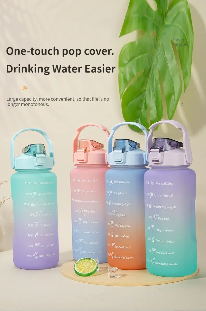 Large Capacity Water Bottle with Straw